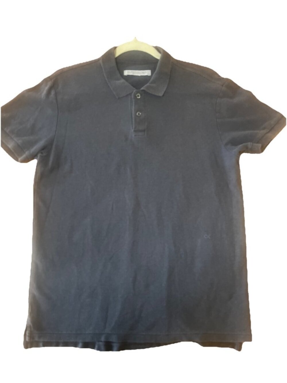 Outerknown Polo Shirt Mens S Gray Hemp Organic Cotton Short Sleeve Pique